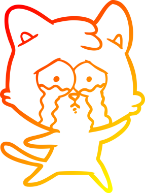 Bir insan tarafından çizilmiş, ağlayan bir karikatür çizimi.