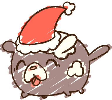 Bir insan tarafından çizilen Noel Köpeği Tebeşiri