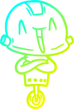 Bir insan tarafından çizilmiş soğuk gradyan robot çizimi