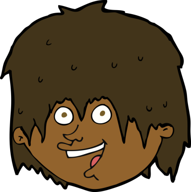 Bir insan tarafından çizilmiş mutlu bir adam.