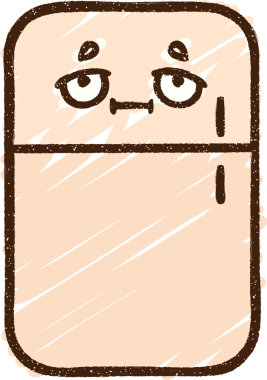 Bir insan tarafından çizilen Buzdolabı Tebeşiri