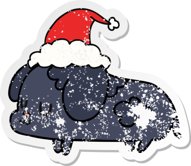 Bir insan tarafından çizilmiş kawaii köpeği etiketli el çizimi.