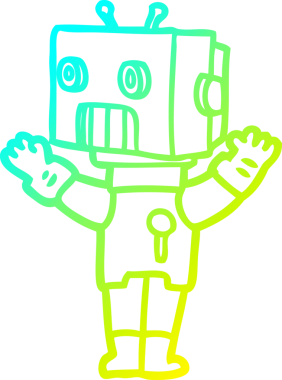 Bir insan tarafından çizilmiş soğuk gradyan robot çizimi