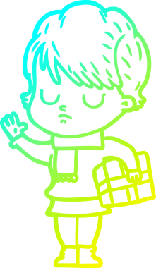 Bir insan tarafından çizilmiş bir karikatür kadın çizimi.