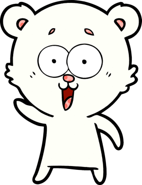 Bir insan tarafından çizilmiş kutup ayısı karikatürü