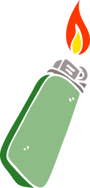 Bir insan tarafından çizilmiş tek kullanımlık karalama çakmağı.