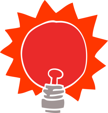 Bir insan tarafından çizilmiş karalama lambası.