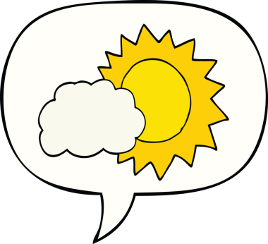 Bir insan tarafından çizilmiş konuşma baloncuklu karikatür havası