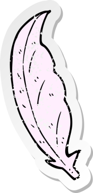 Bir insan tarafından çizilmiş karikatür tüyünün gerilmiş yapıştırması.