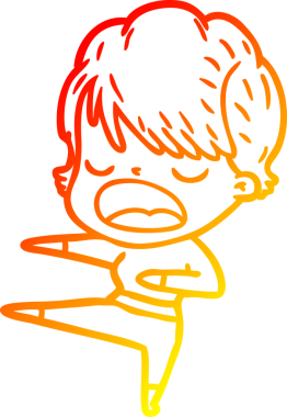 Bir insan tarafından çizilmiş bir karikatür kadın çizimi.