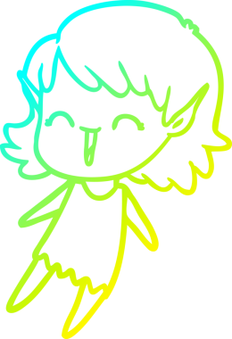 Bir insan tarafından çizilmiş soğuk gradyan çizgi çizimi.