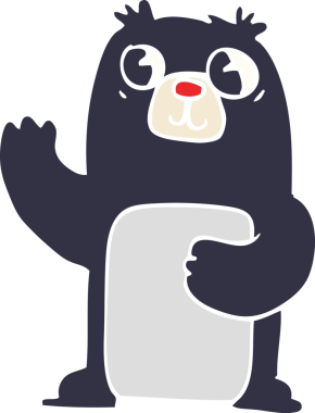 Bir insan tarafından çizilmiş karalama kara ayı.