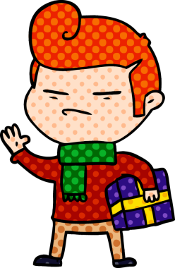 Bir insan tarafından çizilmiş havalı bir çizgi film karakteri.