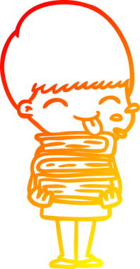 Bir insan tarafından çizilmiş mutlu çizgi film çocuğu çizimi.