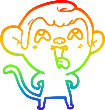 gökkuşağı gradyan çizgisi insan tarafından çizilmiş çılgın bir çizgi maymun çizimi