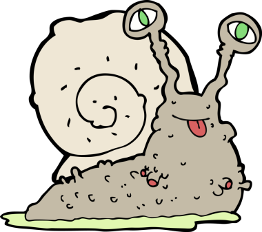 Bir insan tarafından çizilmiş iğrenç sümüklü böcek.