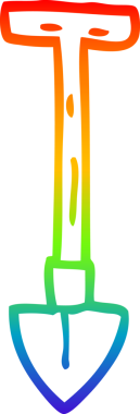 gökkuşağı gradyan çizgi çizimi bir insan tarafından çizilmiş bir maça