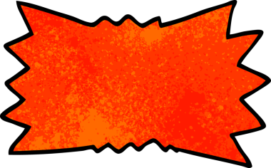 bir insan tarafından çizilmiş karikatür patlama sembolü.