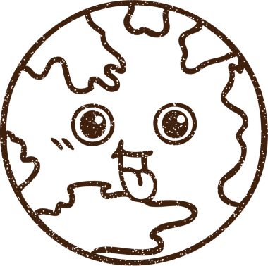 Bir insan tarafından çizilen Dünya Kömürü Çizimi