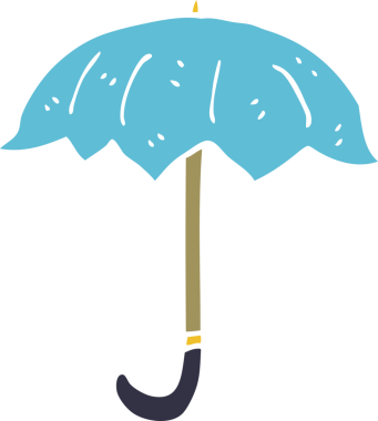 Bir insan tarafından çizilmiş karalama açık şemsiye