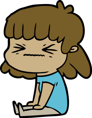 Bir insan tarafından çizilmiş karikatür kadın.