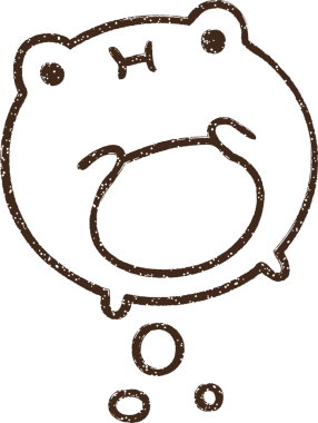 Bir insan tarafından çizilmiş şirin kurbağa kömürü.