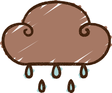 Bir insan tarafından çizilen Yağmur Bulutu Tebeşiri