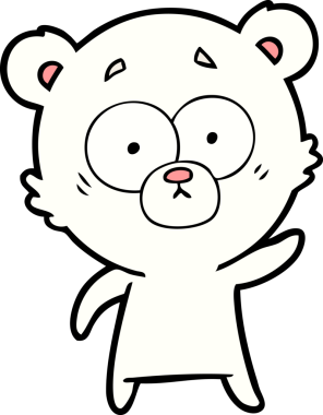 Bir insan tarafından çizilmiş kutup ayısı karikatürü