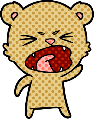 Bir insan tarafından çizilmiş bir çizgi film karakteri.