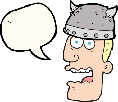 Bir insan tarafından çizilmiş serbest konuşma balonu karikatürü bağıran savaşçı adam.