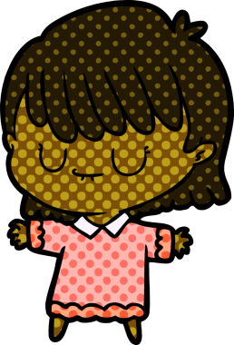 Bir insan tarafından çizilmiş karikatür kadın.