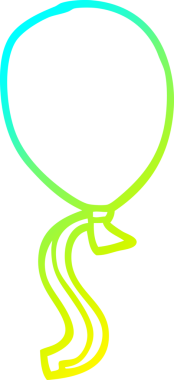 Bir insan tarafından çizilmiş bir çizgi balonun soğuk gradyan çizimi