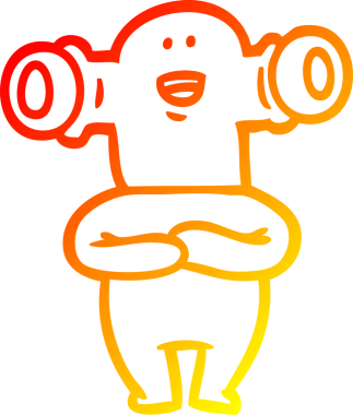 Bir insan tarafından çizilmiş dost canlısı çizgi film uzaylısının çizimi.