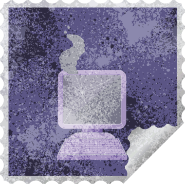 Kırık bilgisayar grafiği bir insan tarafından çizilmiş.