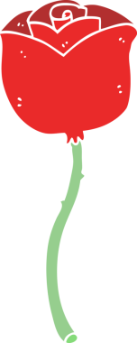 Bir insan tarafından çizilmiş düz renkli çizgi film.