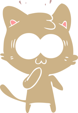 Bir insan tarafından çizilmiş düz renkli çizgi film.