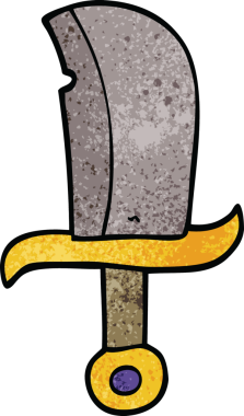 Bir insan tarafından çizilmiş karalama hançeri.