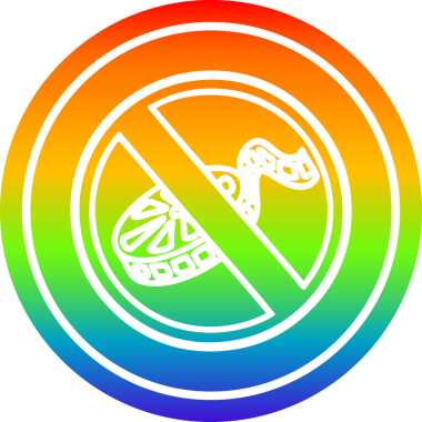 Bir insan tarafından çizilmiş gökkuşağı gradyanı olan dairesel bir resim yok