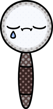 Bir insan tarafından çizilmiş bir büyüteçin çizgi roman tarzı karikatürü