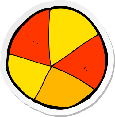 Bir insan tarafından çizilmiş bir çizgi film topunun etiketi.
