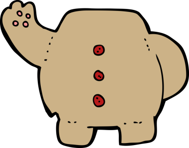 bir insan tarafından çizilmiş karikatür ayıcık vücudu (karikatür ve eşleşme)