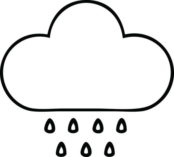 Bir insan tarafından çizilmiş fırtına yağmuru bulutu çizimi