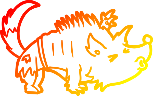 Bir insan tarafından çizilmiş bir cadılar bayramı kurtadamının sıcak çizgi çizimi