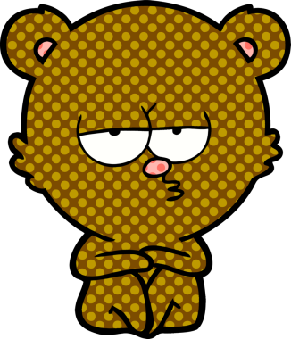 Bir insan tarafından çizilmiş bir çizgi film karakteri.