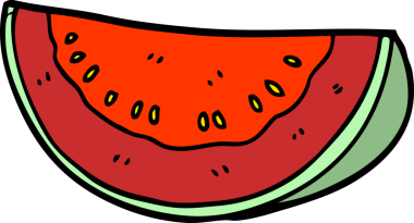 Bir insan tarafından çizilmiş karpuz karpuzu.