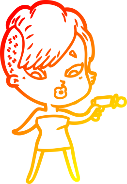 Bir çizgi film karakteri, bir insan tarafından çizilmiş bir kızı şaşırttı.