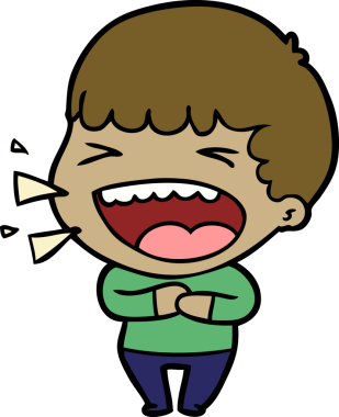 Bir insan tarafından çizilmiş gülen adam.