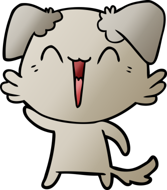 Bir insan tarafından çizilmiş küçük köpek çizgi filmi.