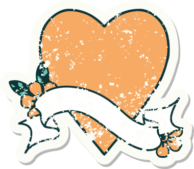 Bir insan tarafından çizilmiş eski bir kalp amblemi.