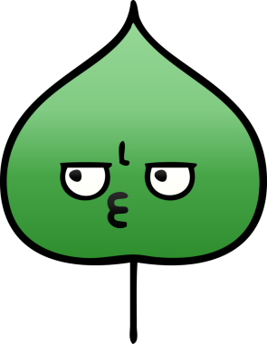 Bir insan tarafından çizilmiş dışavurumsal yaprağın gölgelenmiş çizimi